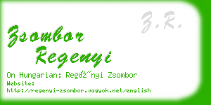 zsombor regenyi business card